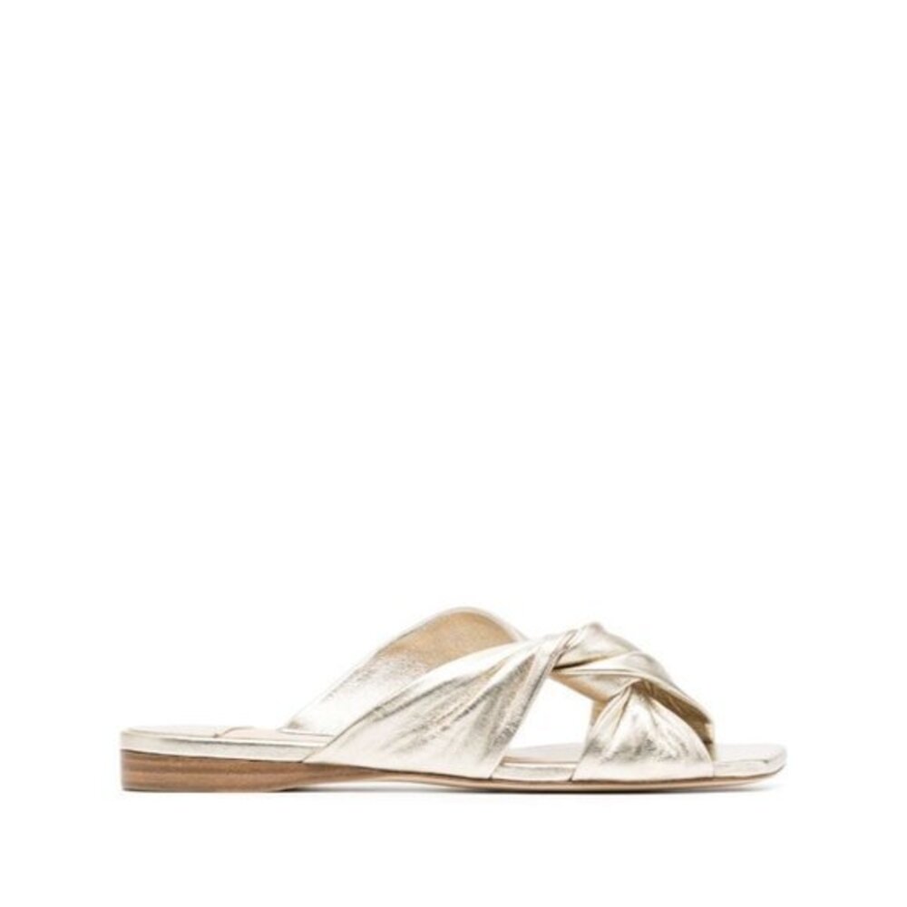 Jimmy Choo Narisa gold leather flat sandals Size 38